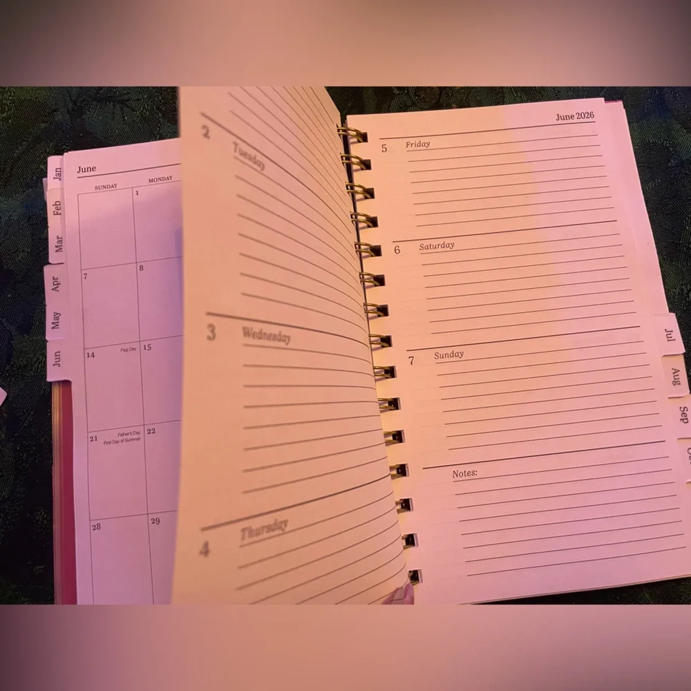 🐅Hardcover 2026 Organizational Planner, Monthly and Weekly, Leopard Jungle theme
